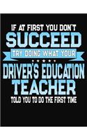 If At First You Don't Succeed Try Doing What Your Driver's Education Teacher Told You To Do The First Time