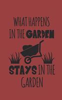 What Happens in the Garden Stays in the Garden: Gardening Notebook Gärtner Notizbuch Garten Tagebuch 6x9 kariert squared