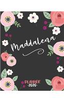 Maddalena: Diario Agenda Settimanale Datato con Calendario, Date da Ricordare, Obiettivi, Priorita' e spazio Appunti per i tuoi Pensieri! Weekly Planner 12 Mes