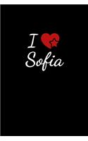 I love Sofia: Notebook / Journal / Diary - 6 x 9 inches (15,24 x 22,86 cm), 150 pages. For everyone who's in love with Sofia.