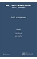 Solid State Ionics II: Volume 210