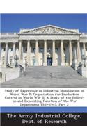 Study of Experience in Industrial Mobilization in World War II