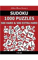 Sudoku 1,000 Puzzles, 500 Hard and 500 Extra Hard: Keep Your Brain Active For Hours With This Sudoku Puzzle Book