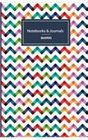Notebooks & Journals: Lined, Soft cover, 5.5 x 8.5 inch, 130 pages, zigzag pattern