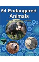 54 Endangered Animals Grayscale Coloring Book for Adults: Color Wildlife's Endangered Animals as Seen in Their Natural Habitat