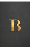 B: Executive Monogram Initial Journal (Vintage Leather Look Personalized Letter Notebooks)