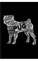 Pug: Hangman Puzzles - Mini Game - Clever Kids - 110 Lined Pages - 6 X 9 In - 15.24 X 22.86 Cm - Single Player - Funny Great Gift