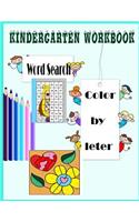 Kindergarten workbook color by letter word search