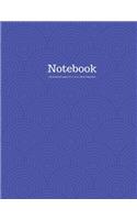 Notebook 100 Sheet/200 Pages 8.5 X 11 In.-Wide Ruled-Blue: Notebook for School - Journal Notepad - Writing Composition Book - Soft Cover