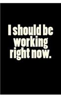 I should be working right now.: A lined notebook perfect for your everyday needs.
