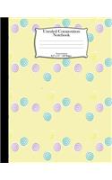 Unruled Composition Notebook. Food and Sweets. 8.5" x 11". 120 Pages: Swirl Lollipops Candy Pattern Cover. Unruled blank notebook, sketchbook, drawing book. Blank paper for drawing, doodling or sketching. Blank noteboo
