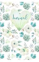 'succulents and Flowers' Journal: 6 X 9 Inch 150 Lined Cream Page Journal Notebook