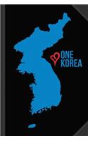 One Korea Love Unification Flag Journal Notebook