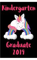 Kindergarten Graduate Journal: Cute Kinder Graduating Journal, Notebook and Sketchbook: Unicorn Pink and Black Rainbow Graduate Design