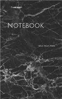 Notebook: Black Texture Background Stone Dark Abstract Night Time English Teaching Student Study