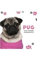 Pug Daily Planner Calendar 2017