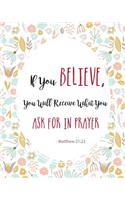 If You Believe, You Will Receive What You Ask For In Prayer - Matthew 21