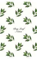 Bay Leaf Notes: 6"x9" Unruled Blank Notebook Watercolor Texture Design Vegetable Food Ingredient Pattern Cover. Matte Softcover Note Book Journal