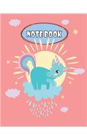 Notebook: Unicorn Of The Pink Cover and Notebook Journal Diary, 110 Lined pages, 8.5" x 11"(5 Unicorn Notebook)