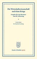 Die Wirtschaftswissenschaft Nach Dem Kriege