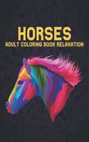 Adult Coloring Book Horses Relaxation