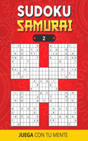 Sudoku Samurai 2: Collection de 100 Sudokus Samouraï pour Adultes Facile et Difficile Idéal pour augmenter la mémoire et la logique 1 Grille par page Avec solutions