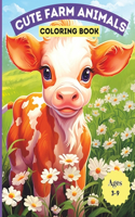 Cute Farm Animals Coloring Book