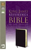KJV, Reference Bible, Giant Print, Personal Size, Bonded Leather, Black, Red Letter Edition