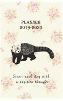 Planner 2019 - 2020 Start each day with a positive thought: 18 Month Academic Diary / Agenda from JULY 2019 through DECEMBER 2020 with yearly overviews, monthly calendars, notes, lists, schedule plans ... (Mo