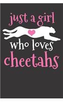 Cheetah Gift Notebook: Cheetah Just A Girl Who Loves Cheetahs Africa Safari 6x9 Squared Quad Graph 120 Pages Notebook Sketchbook Journal