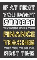 If At First You Don't Succeed Try Doing What Your Finance Teacher Told You To Do The First Time