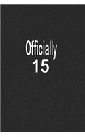 officially 15