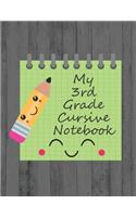 My 3rd Grade Cursive Notebook: Kawaii third grade Handwriting Notepad
