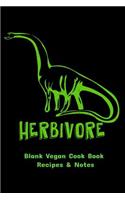 Blank Vegan Cook Book Recipes & Notes - Herbivore