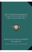 de L'Enseignement