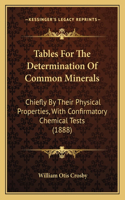 Tables for the Determination of Common Minerals