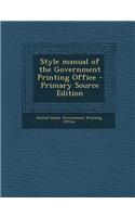 Style Manual of the Government Printing Office