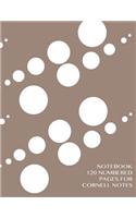 Notebook 120 numbered pages for Cornell Notes: Notebook for Cornell notes with brown cover - 8.5"x11" ideal for studying, includes guide to effective studying and learning