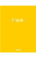 Notebook for Cornell Notes, 120 Numbered Pages, #TRAVEL, Gold Cover: For Taking Cornell Notes, Personal Index, 8.5"x11", Hashtag Series, Genius Edition