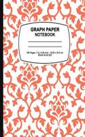 Graph Paper Composition Book: Soft Red Damsk Design, Graph Paper Notebook and Conversion Chart, 7.5 X 9.25, 160 Pages for for School / Teacher / Off