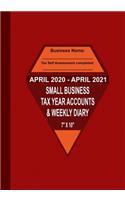 April 2020 - April 2021 Small Business Tax Year Accounts & Weekly Diary