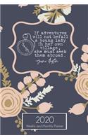Jane Austen Quote Travel Journal 2020 Weekly Monthly Planner