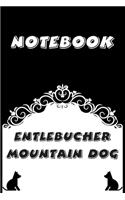 Entlebucher Mountain Dog Notebook: Black and White notebook, Decorative Journal for Entlebucher Mountain Dog Lover: Notebook /Journal Gift, Black and White,100 pages, 6x9, Soft cover,