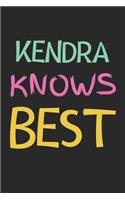 Kendra Knows Best: Lined Journal, 120 Pages, 6 x 9, Kendra Personalized Name Notebook Gift Idea, Black Matte Finish (Kendra Knows Best Journal)