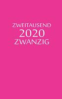 zweitausend zwanzig 2020: Planer 2020 A5 Pink Rosa Rose