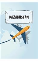 Kazakhstan: Dotted Travel Diary Notebook or Journey Dotted Grid Journal - Holiday Trip Pocketbook for Men and Women with Dots