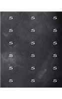 Monogram S School Composition Book Personalized Letter S Pattern 130 Pages