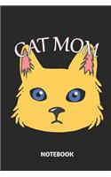 Cat Mom Notebook: Cat Pet Animal Classic Journal Notebook with 110 Pages for Notes, Lists, Musings and More