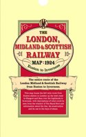 London Midland & Scottish Railway Map 1924 Euston to Inverness
