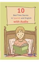 10 Bed-Time Stories in Spanish and English with audio. Spanish for Children